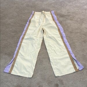 JoyLab Cream and Purple Joggers with Athletic Style